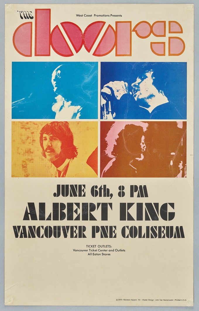 The Doors, Albert King, June 6, Vancouver PNE Coliseum