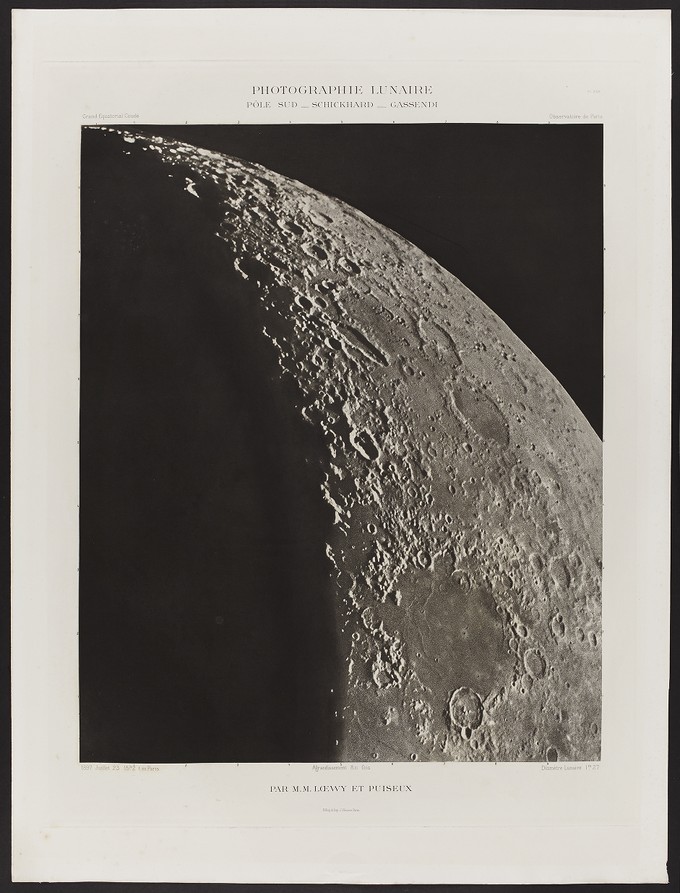 Photographe Lunaire, Pole Sud Schickhard Gassendi  Plate XXX from "Atlas Photographique de la Lune" Portfolio