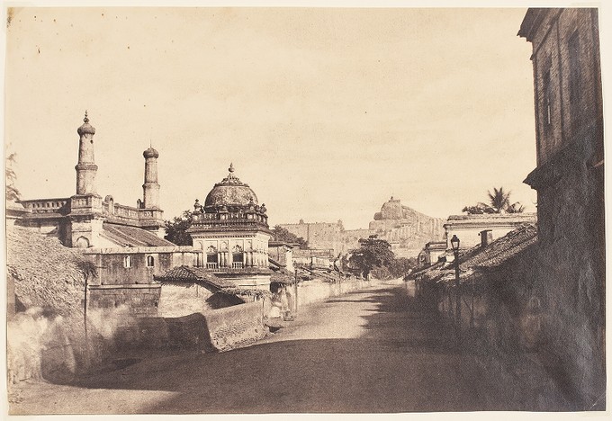Trichinopoly. Street View, Rock in the Distance