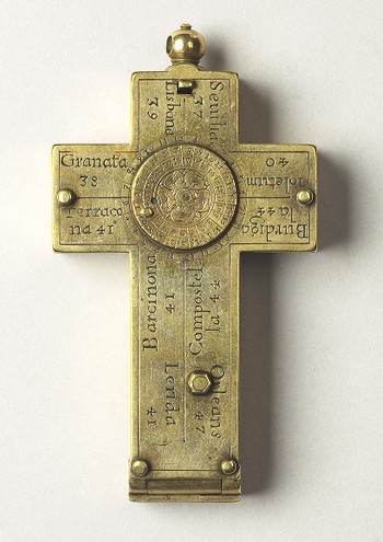 Pectoral Crucifix Dial and Case with Magnetic Compass, and Latitude and Hour Scales