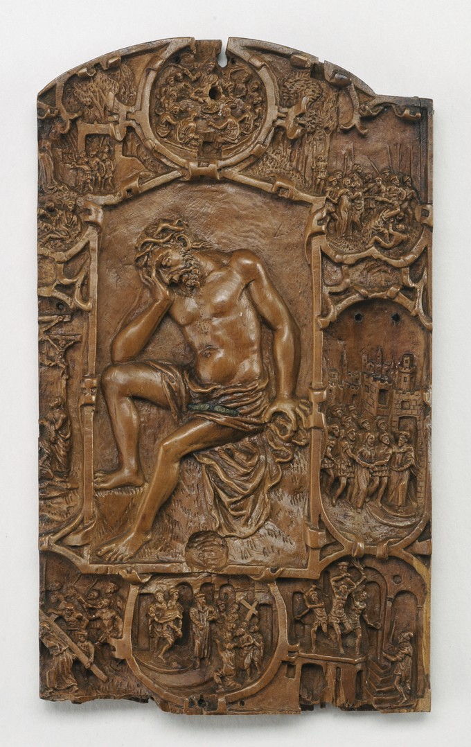 Wing from a Diptych: Christ as the Man of Sorrows, and Scenes from The Passion of Christ
