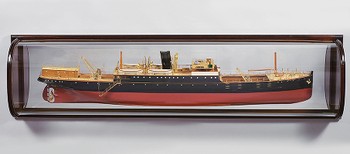 Passenger Ship (design for two vessels: Longships and Goodwin), Builder's Half Model, with mirror