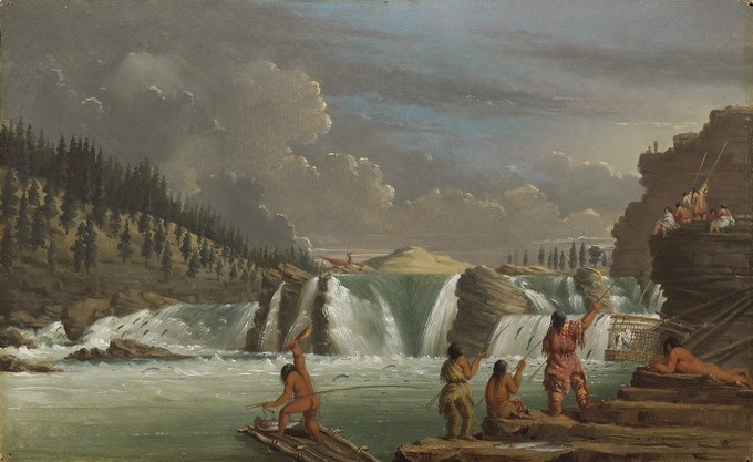 Indians Salmon Fishing, Kettle Falls