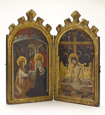 Diptych: The Annunciation, and the Man of Sorrows