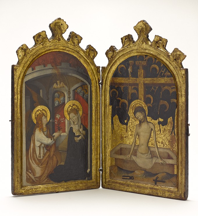 Diptych: The Annunciation, and the Man of Sorrows