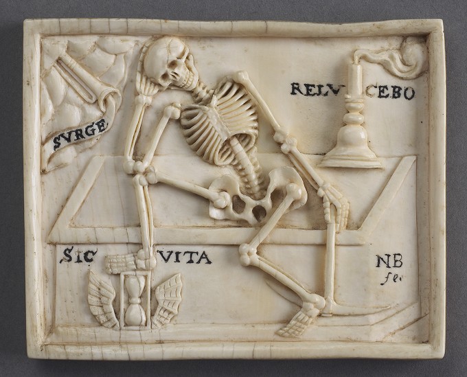 Skeleton Arising from the Tomb at The Last Judgement