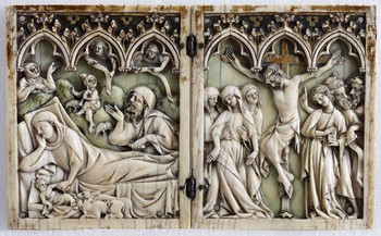 Diptych: The Nativity, and The Crucifixion