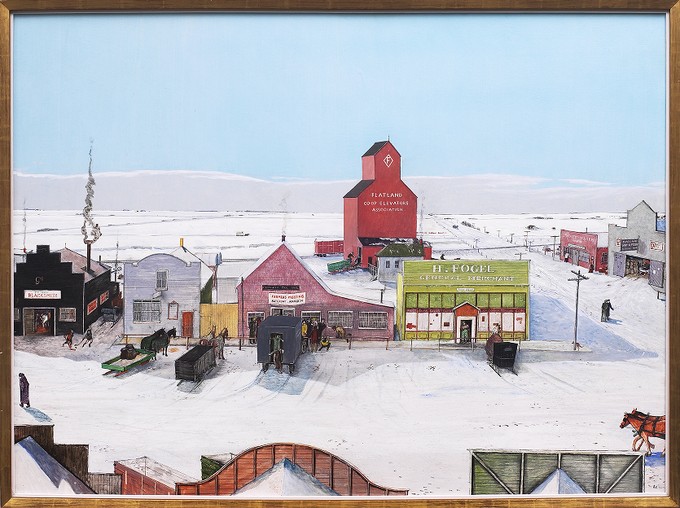 Prairie Town in Winter