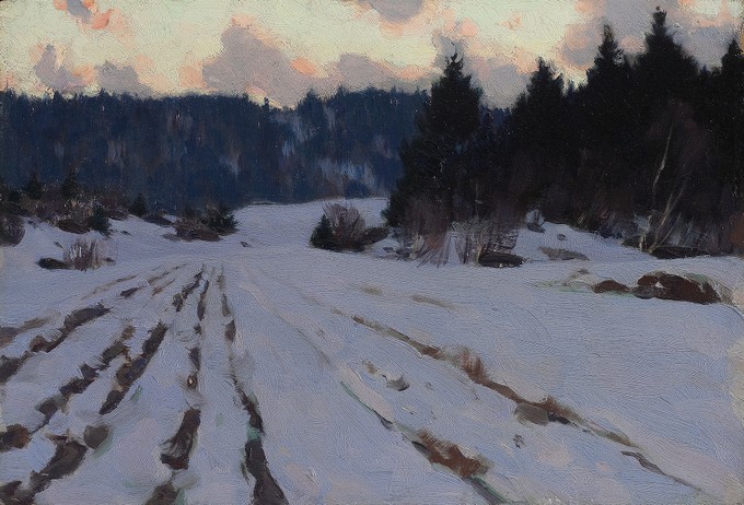 Snow-covered Ploughed Fields, Charlevoix